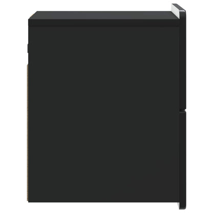 Mobiletto da notte a muro 2 pcs Nero 33 x 34,5 x 43 cm | homemem39