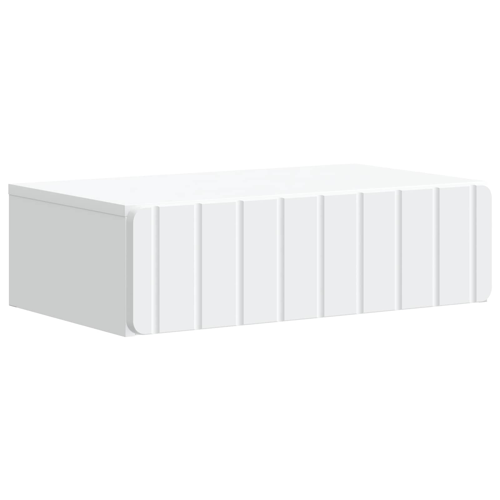 Tavolino da Parete Laterale Bianco 59 x 34,5 x 17 cm | homemem39