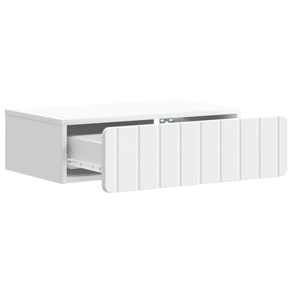 Tavolino da Parete Laterale Bianco 59 x 34,5 x 17 cm | homemem39