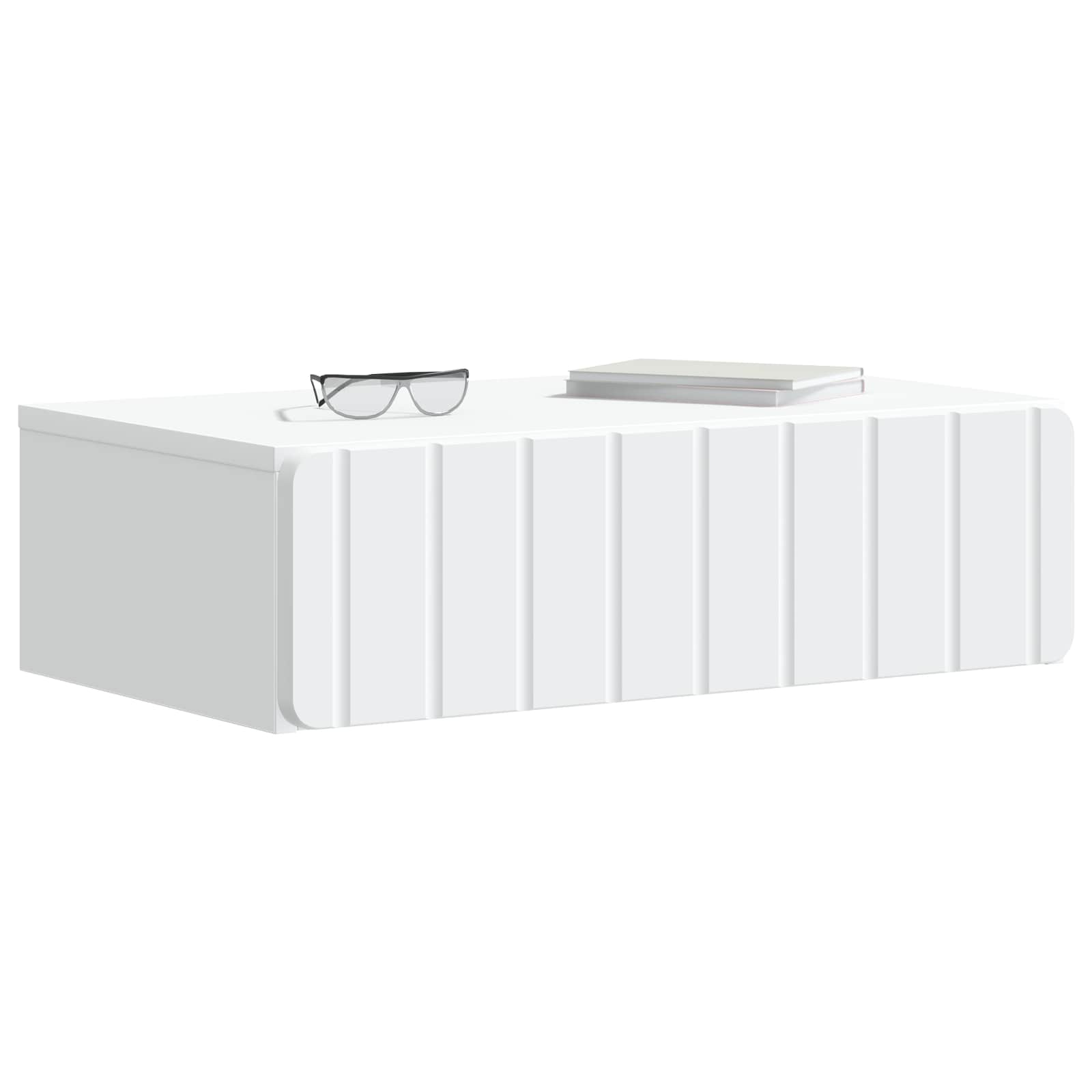 Tavolino da Parete Laterale Bianco 59 x 34,5 x 17 cm | homemem39