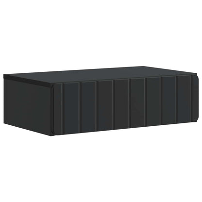 Tavolino da Parete Laterale Nero 59 x 34,5 x 17 cm