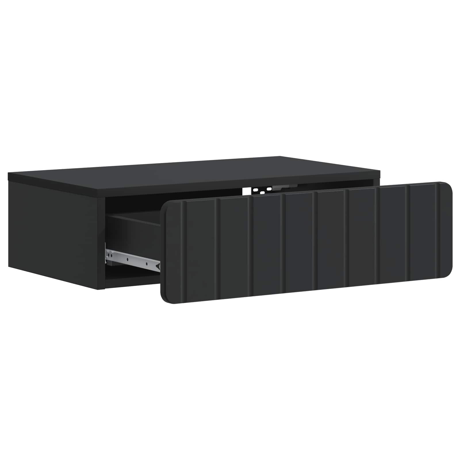 Tavolino da Parete Laterale Nero 59 x 34,5 x 17 cm | homemem39