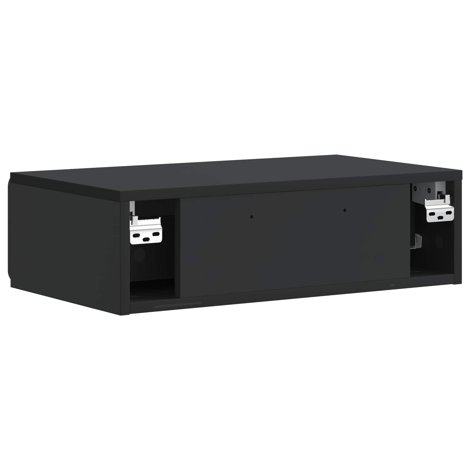 Tavolino da Parete Laterale Nero 59 x 34,5 x 17 cm | homemem39