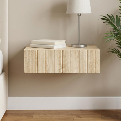 Tavolino da Parete Laterale Rovere Sonoma 59 x 34,5 x 17 cm