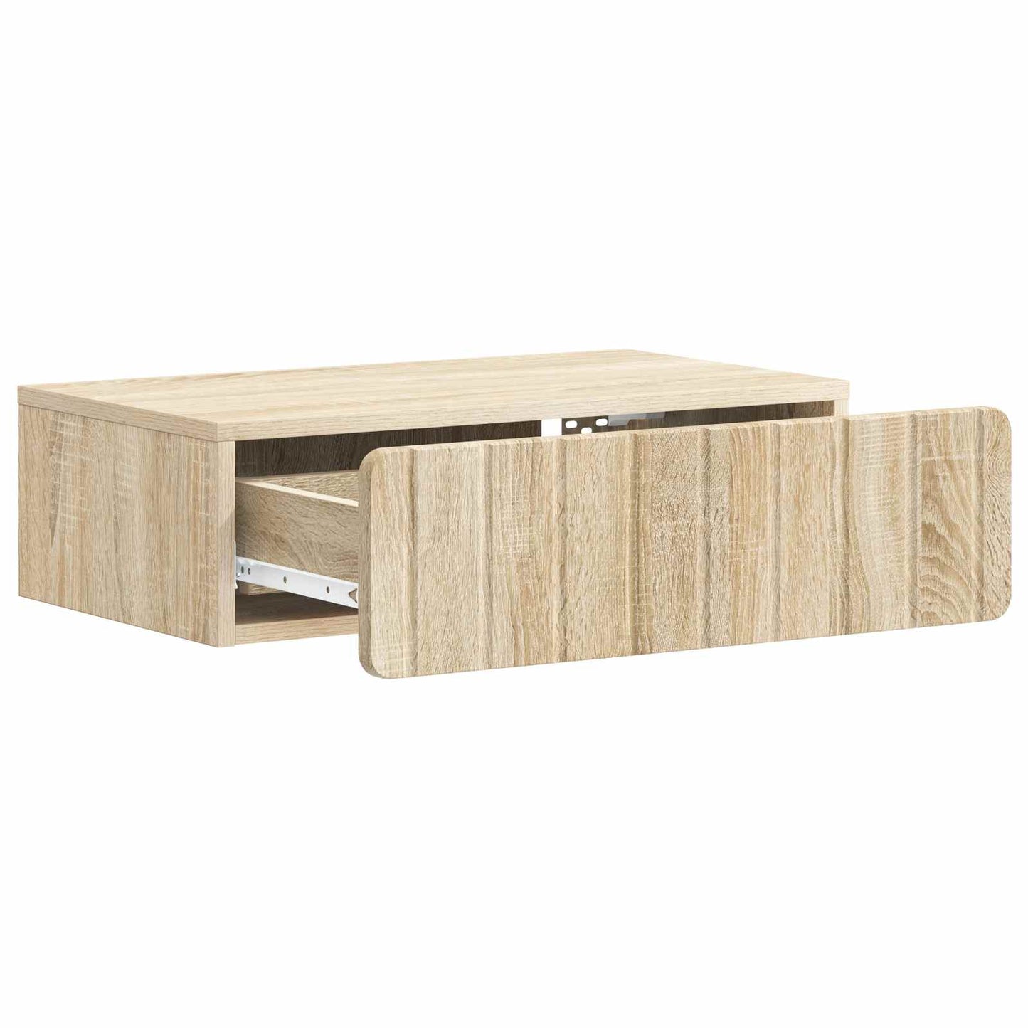 Tavolino da Parete Laterale Rovere Sonoma 59 x 34,5 x 17 cm