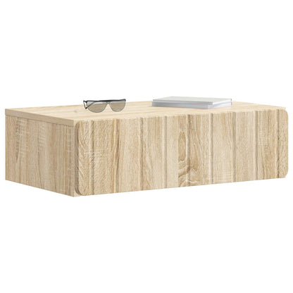 Tavolino da Parete Laterale Rovere Sonoma 59 x 34,5 x 17 cm
