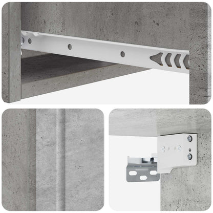 Tavolino da Parete Laterale Grigio Cemento 59 x 34,5 x 17 cm | homemem39