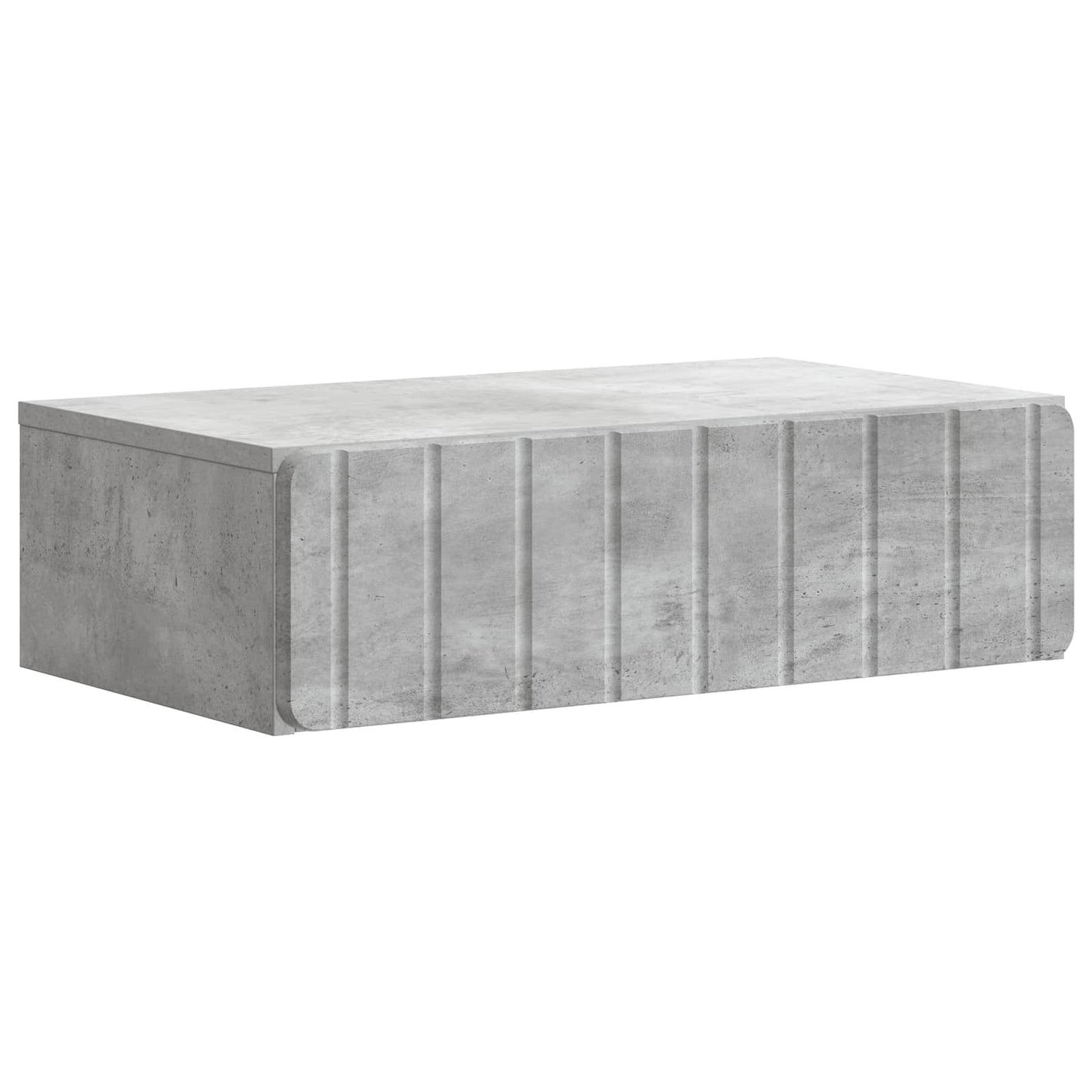 Tavolino da Parete Laterale Grigio Cemento 59 x 34,5 x 17 cm