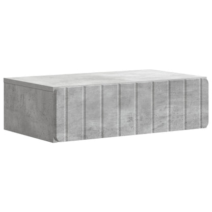 Tavolino da Parete Laterale Grigio Cemento 59 x 34,5 x 17 cm