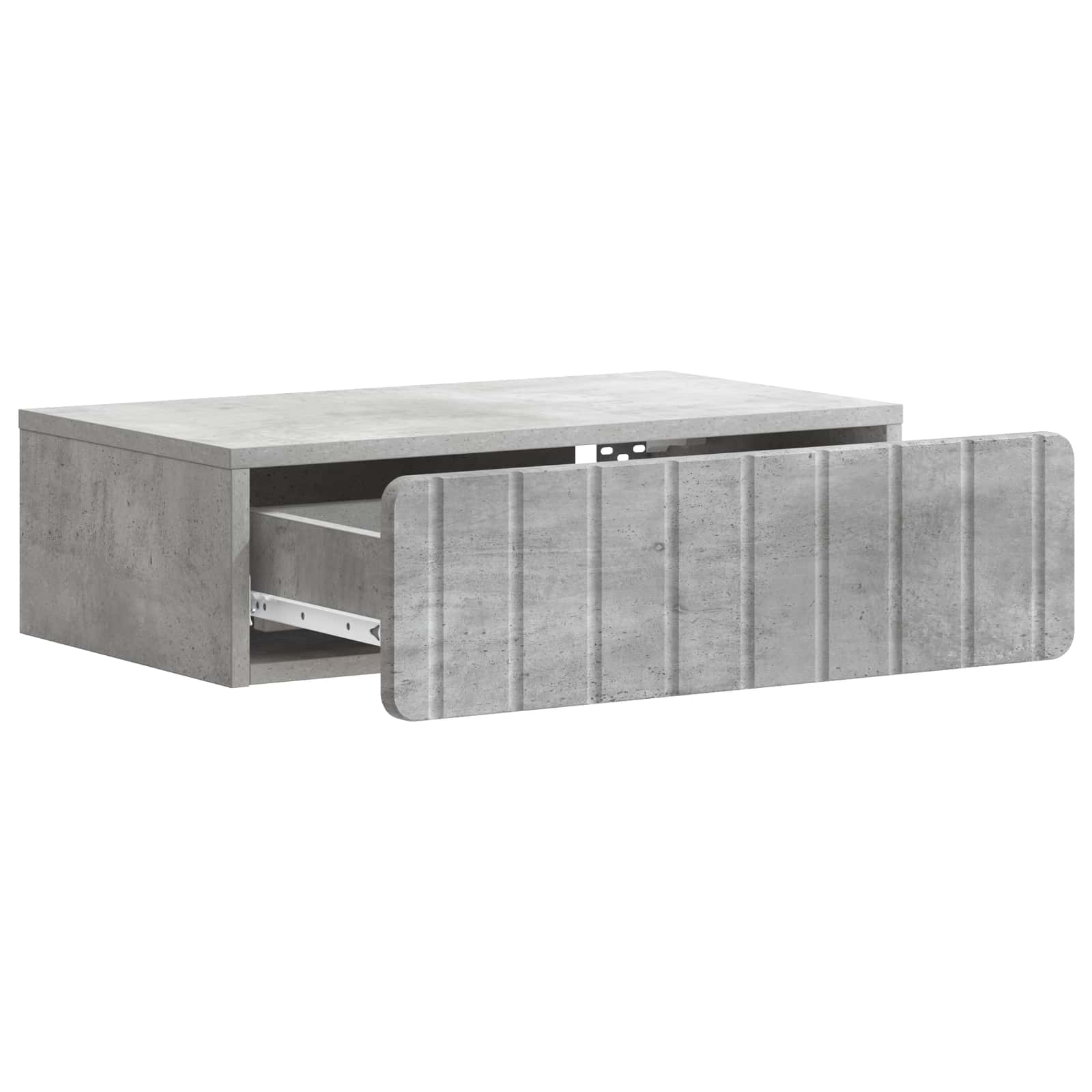 Tavolino da Parete Laterale Grigio Cemento 59 x 34,5 x 17 cm | homemem39