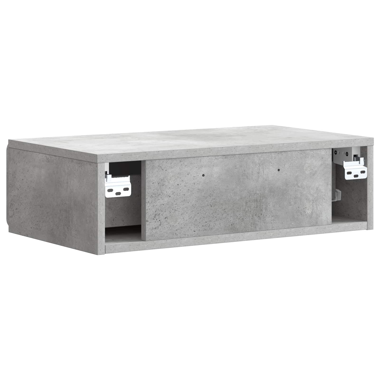 Tavolino da Parete Laterale Grigio Cemento 59 x 34,5 x 17 cm | homemem39