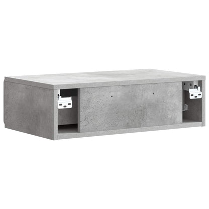 Tavolino da Parete Laterale Grigio Cemento 59 x 34,5 x 17 cm