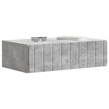 Tavolino da Parete Laterale Grigio Cemento 59 x 34,5 x 17 cm | homemem39