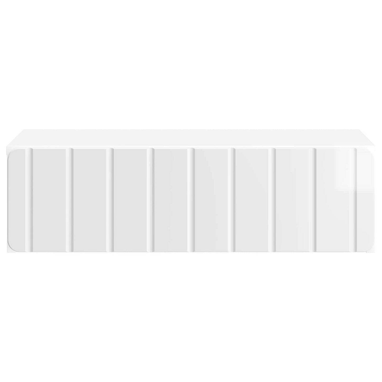 Tavolino da Parete Laterale Bianco Lucido 59 x 34,5 x 17 cm | homemem39