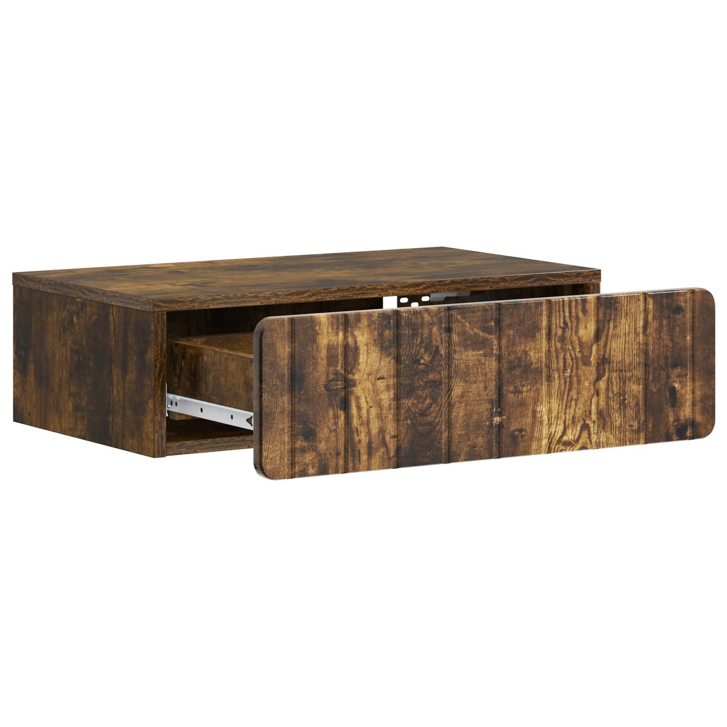 Tavolino da Parete Laterale Rovere Fumo 59 x 34,5 x 17 cm