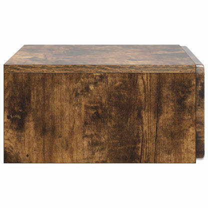 Tavolino da Parete Laterale Rovere Fumo 59 x 34,5 x 17 cm