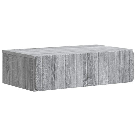 Tavolino da Parete Laterale Grigio Sonoma 59 x 34,5 x 17 cm | homemem39