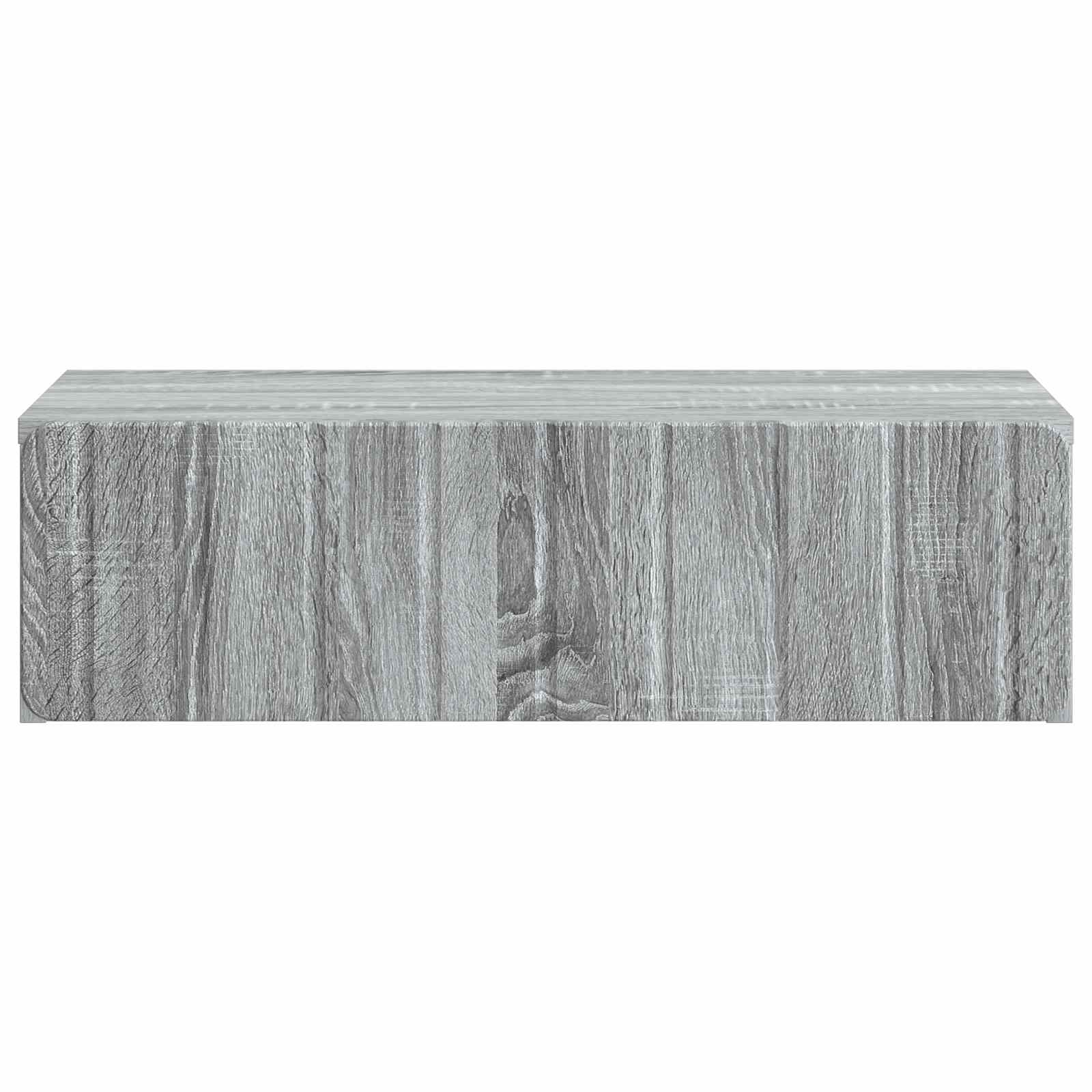 Tavolino da Parete Laterale Grigio Sonoma 59 x 34,5 x 17 cm | homemem39