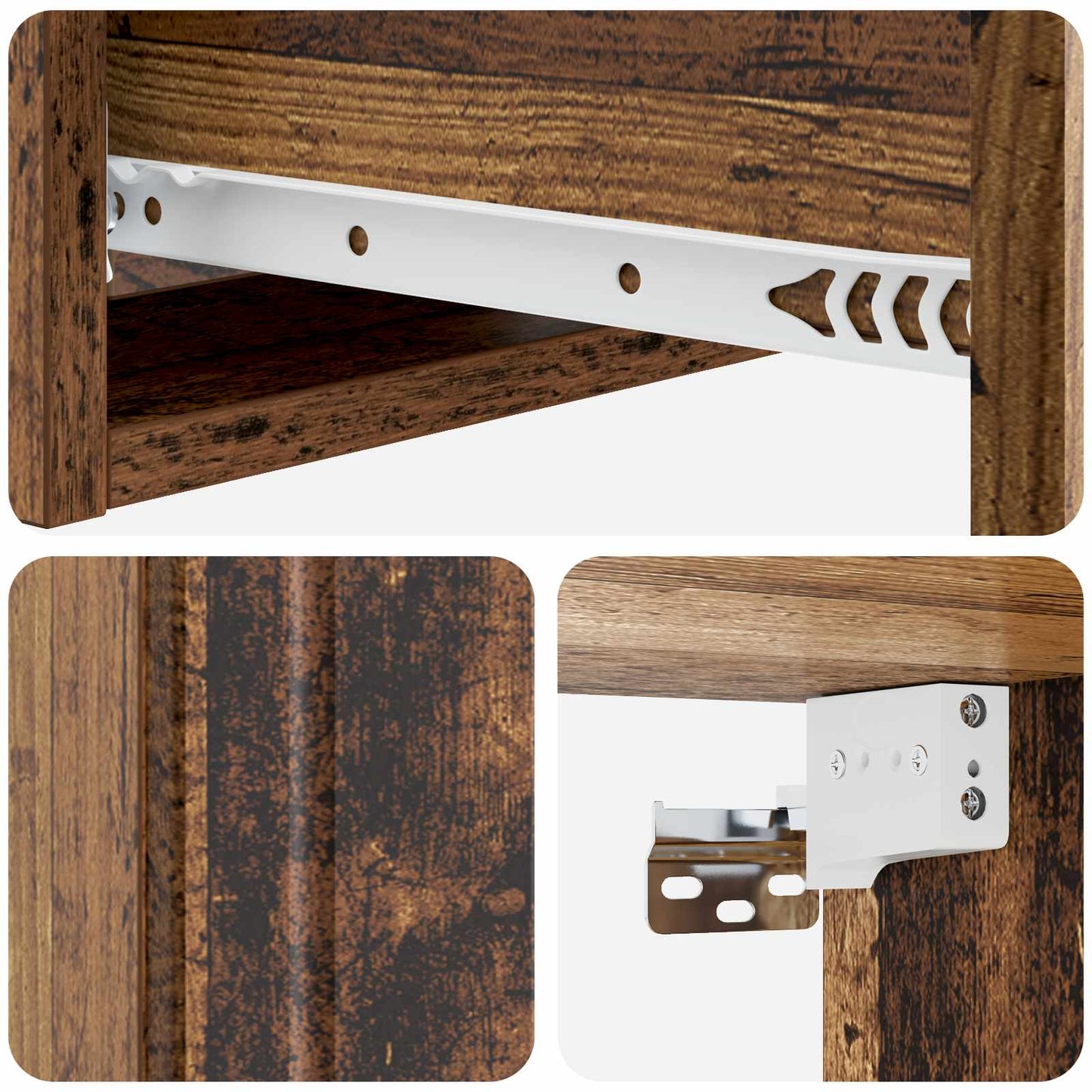 Tavolino da Parete Laterale Legno antico 59 x 34,5 x 17 cm | homemem39
