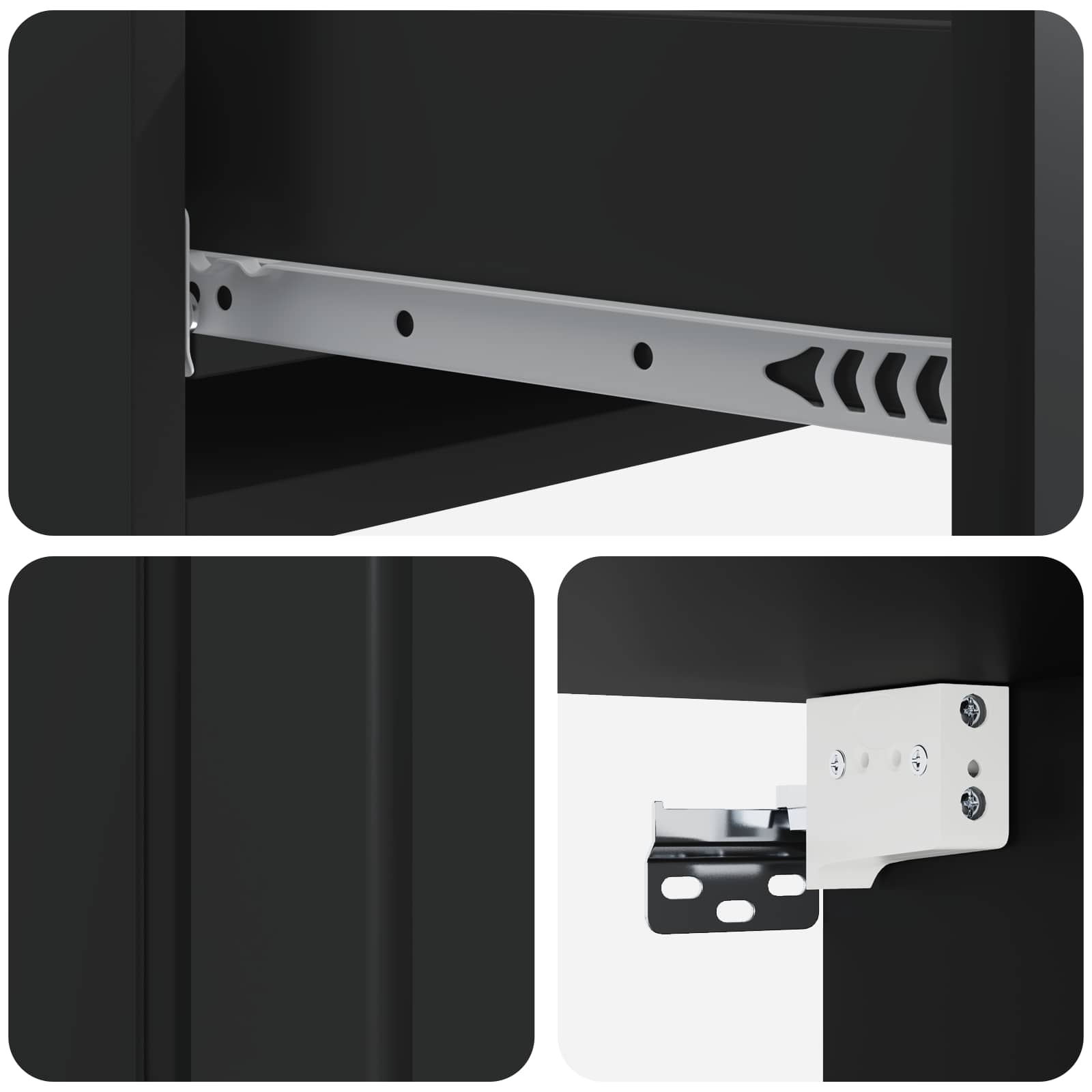Tavolino da Parete Laterale Nero 87,5 x 34,5 x 17 cm | homemem39