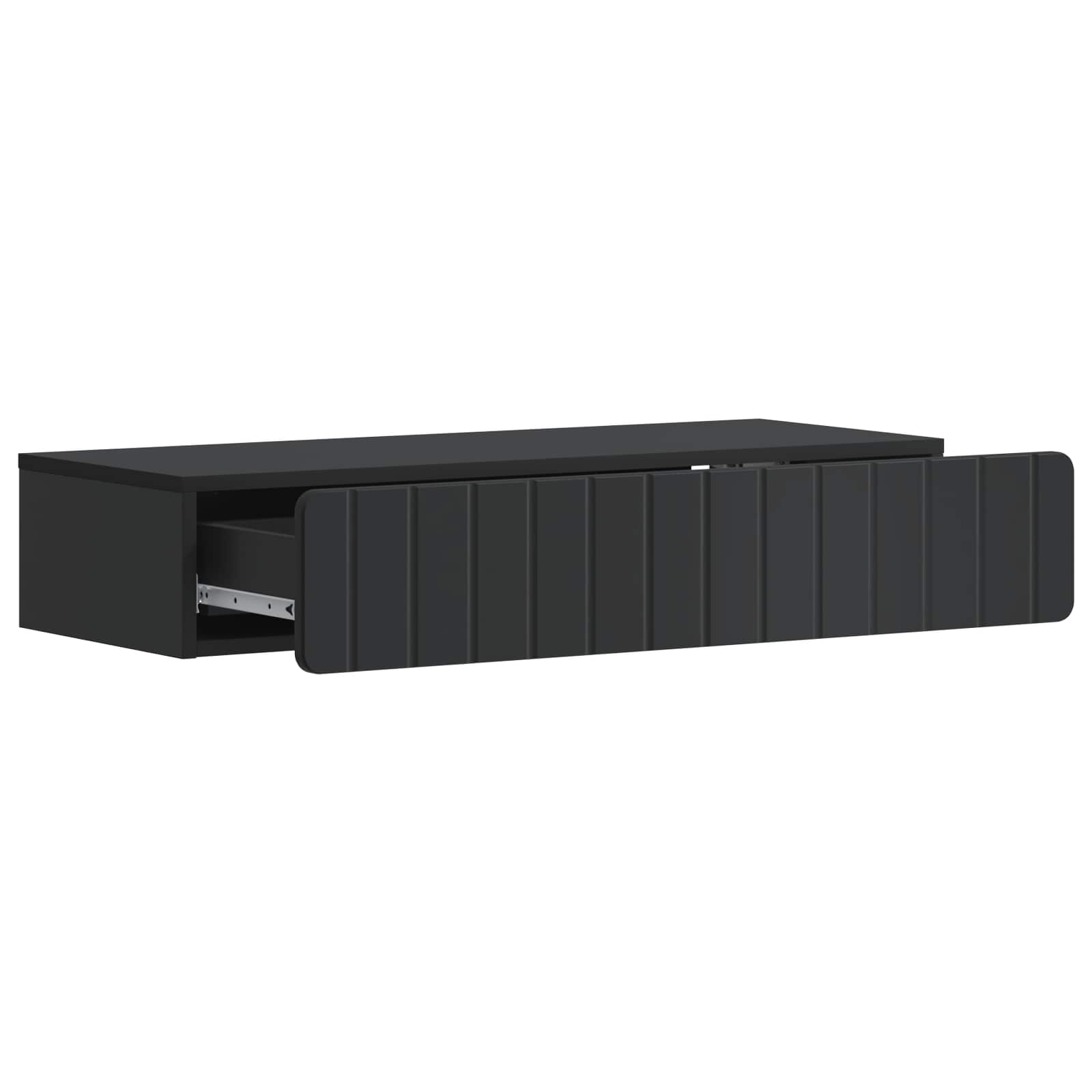 Tavolino da Parete Laterale Nero 87,5 x 34,5 x 17 cm | homemem39