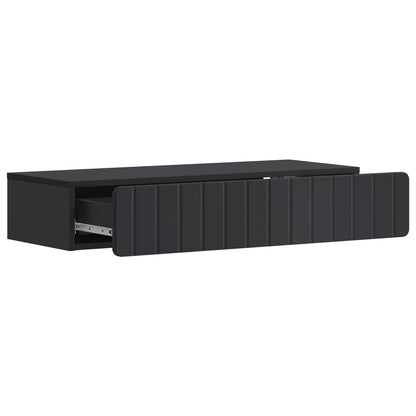 Tavolino da Parete Laterale Nero 87,5 x 34,5 x 17 cm | homemem39