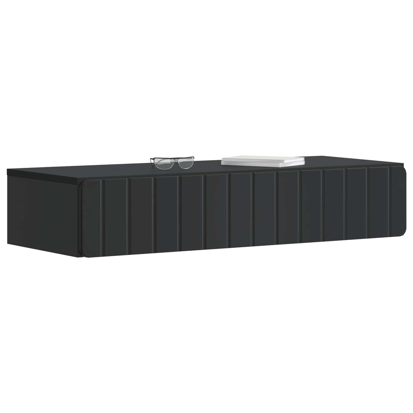 Tavolino da Parete Laterale Nero 87,5 x 34,5 x 17 cm | homemem39