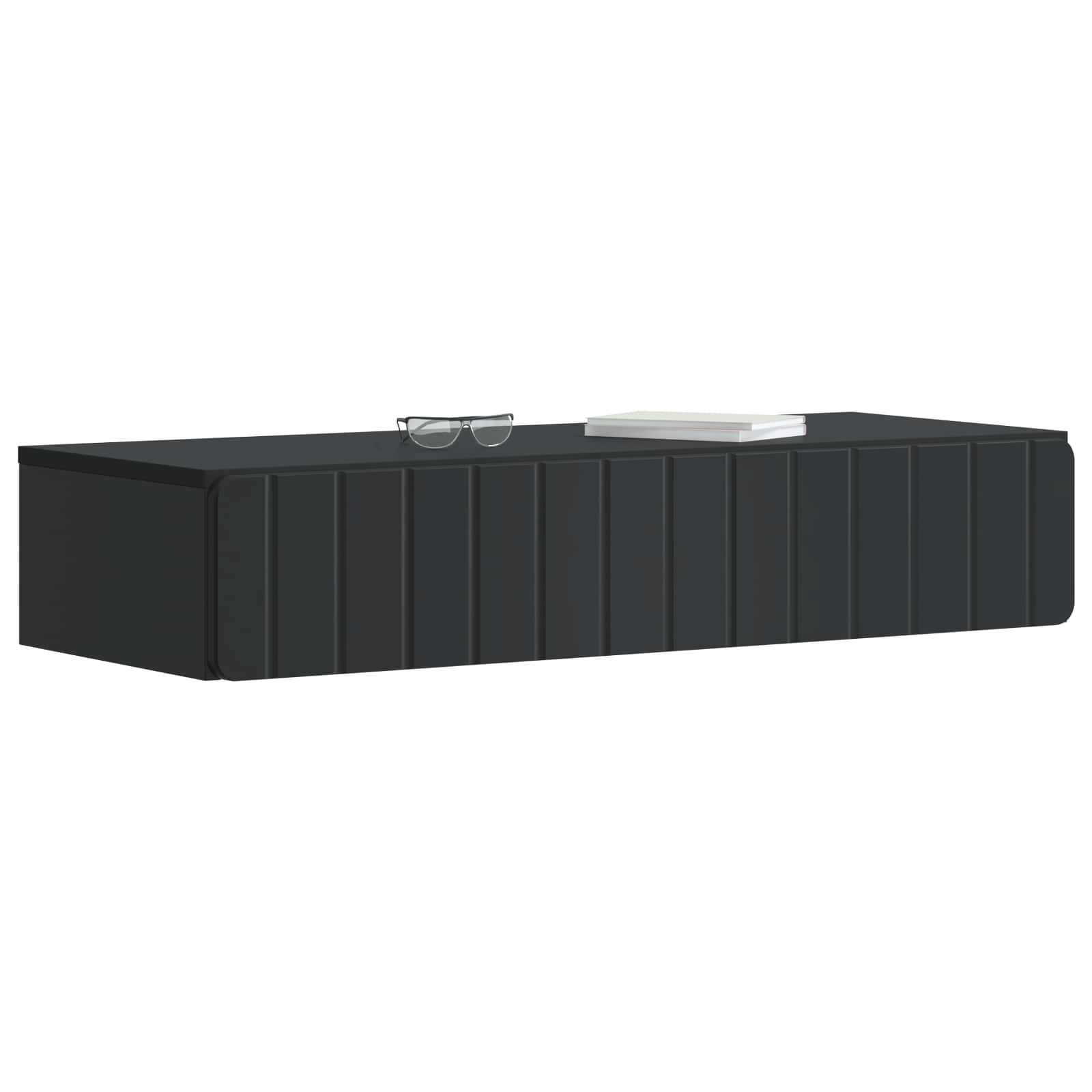 Tavolino da Parete Laterale Nero 87,5 x 34,5 x 17 cm | homemem39