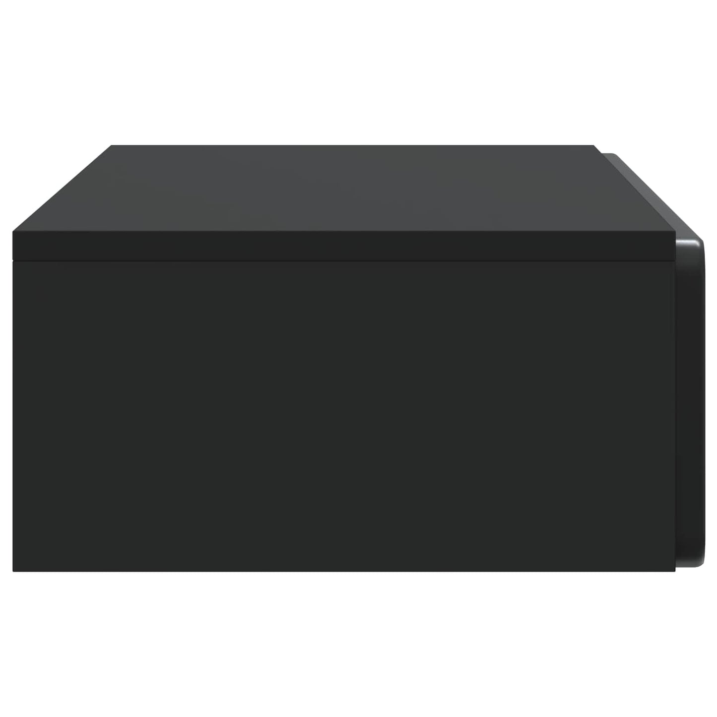 Tavolino da Parete Laterale Nero 87,5 x 34,5 x 17 cm