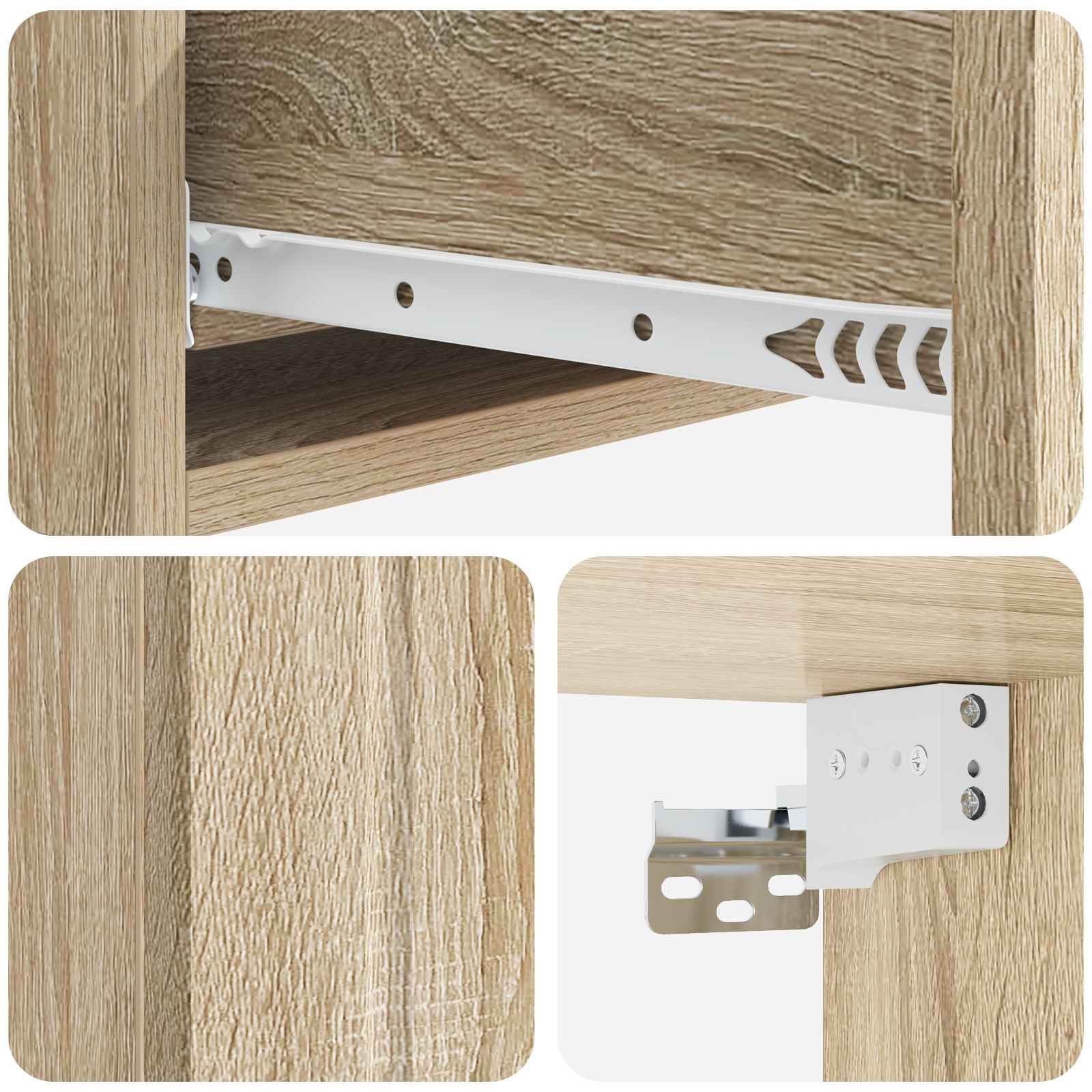 Tavolino da Parete Laterale Rovere Sonoma 87,5 x 34,5 x 17 cm | homemem39