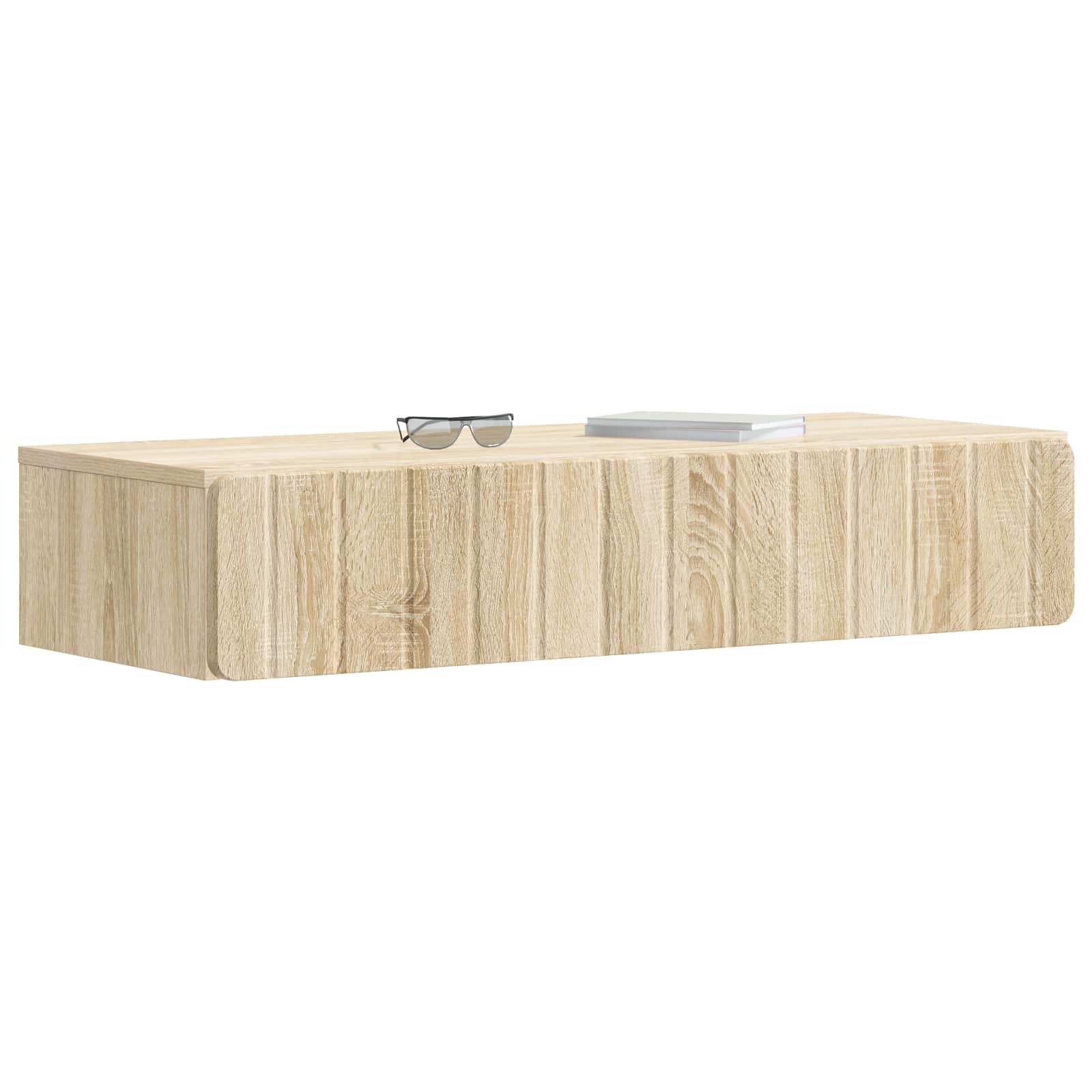 Tavolino da Parete Laterale Rovere Sonoma 87,5 x 34,5 x 17 cm | homemem39