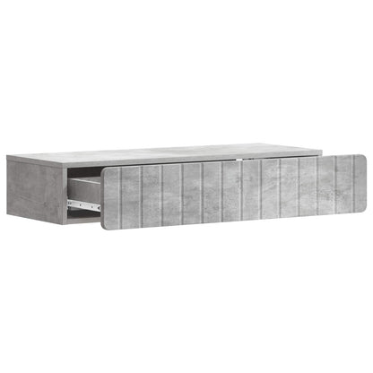 Tavolino da Parete Laterale Grigio Cemento 87,5 x 34,5 x 17 cm | homemem39