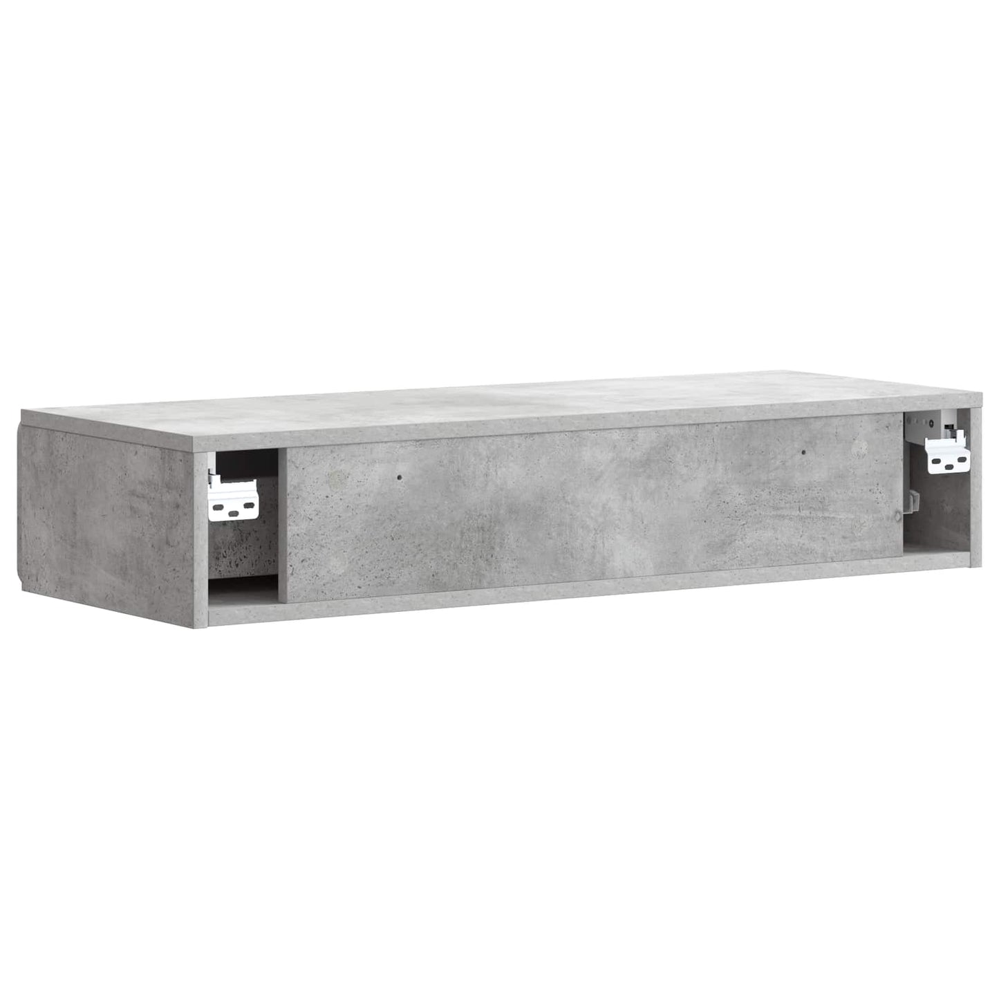 Tavolino da Parete Laterale Grigio Cemento 87,5 x 34,5 x 17 cm