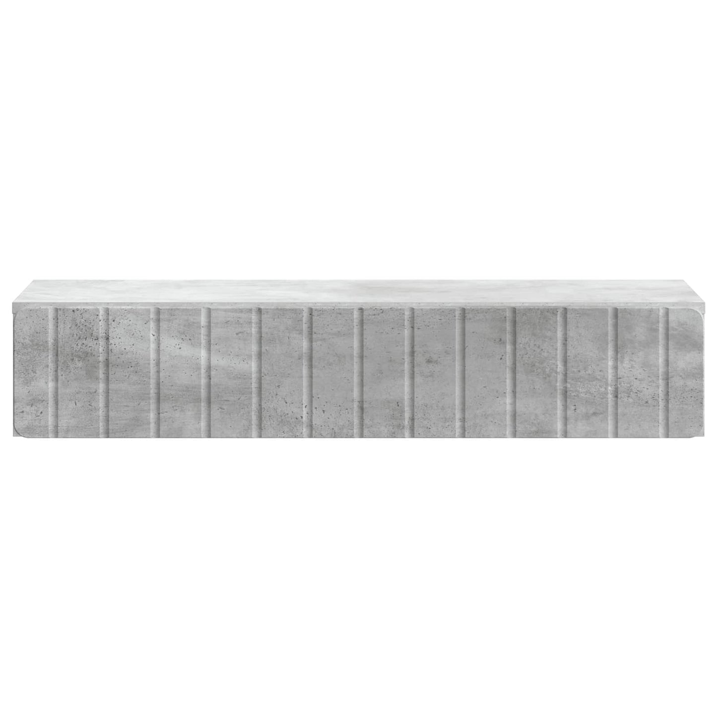 Tavolino da Parete Laterale Grigio Cemento 87,5 x 34,5 x 17 cm