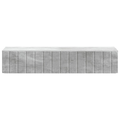 Tavolino da Parete Laterale Grigio Cemento 87,5 x 34,5 x 17 cm