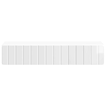 Tavolino da Parete Laterale Bianco Lucido 87,5 x 34,5 x 17 cm