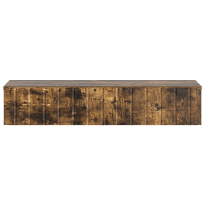 Tavolino da Parete Laterale Rovere Fumo 87,5 x 34,5 x 17 cm