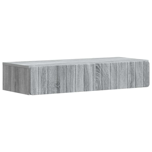Tavolino da Parete Laterale Grigio Sonoma 87,5 x 34,5 x 17 cm | homemem39