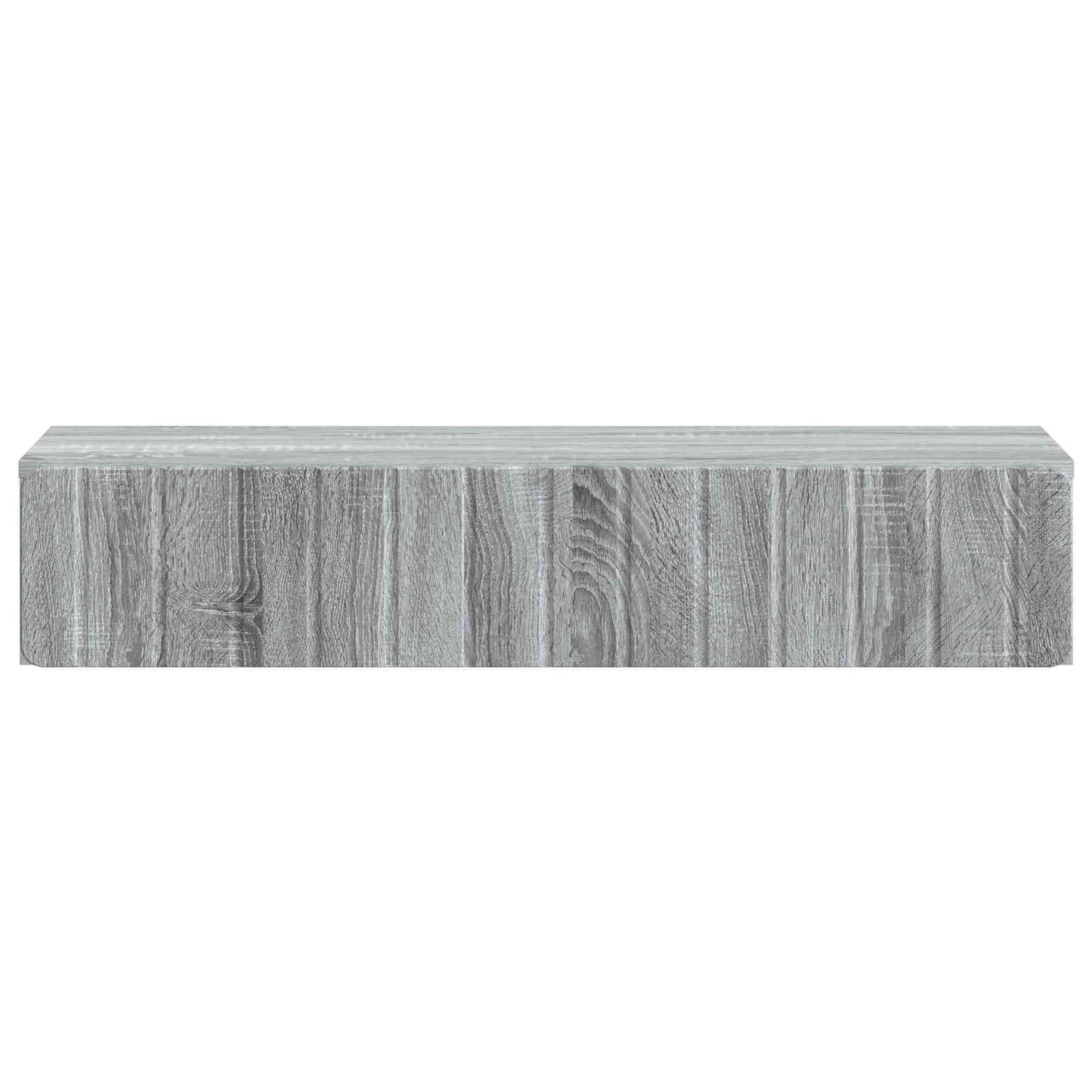 Tavolino da Parete Laterale Grigio Sonoma 87,5 x 34,5 x 17 cm