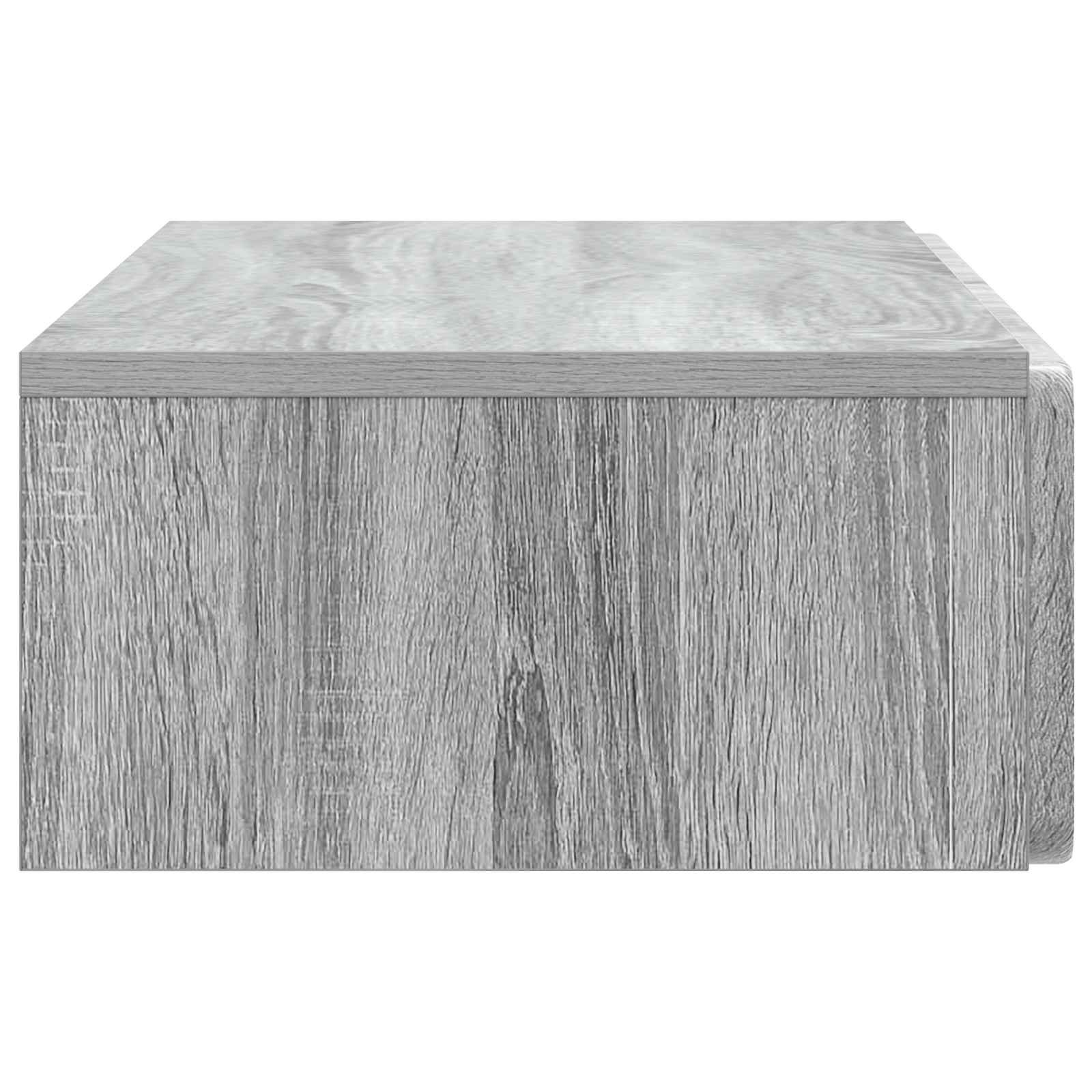 Tavolino da Parete Laterale Grigio Sonoma 87,5 x 34,5 x 17 cm | homemem39