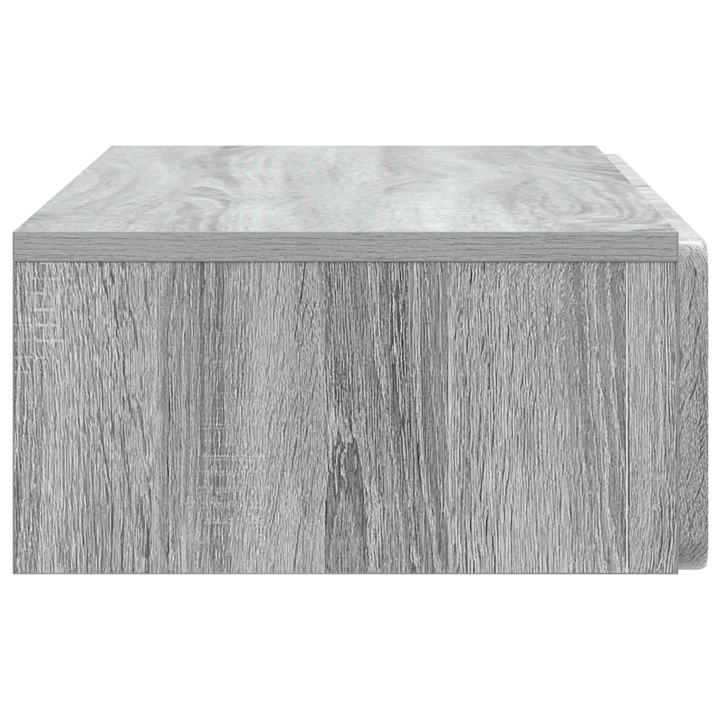 Tavolino da Parete Laterale Grigio Sonoma 87,5 x 34,5 x 17 cm