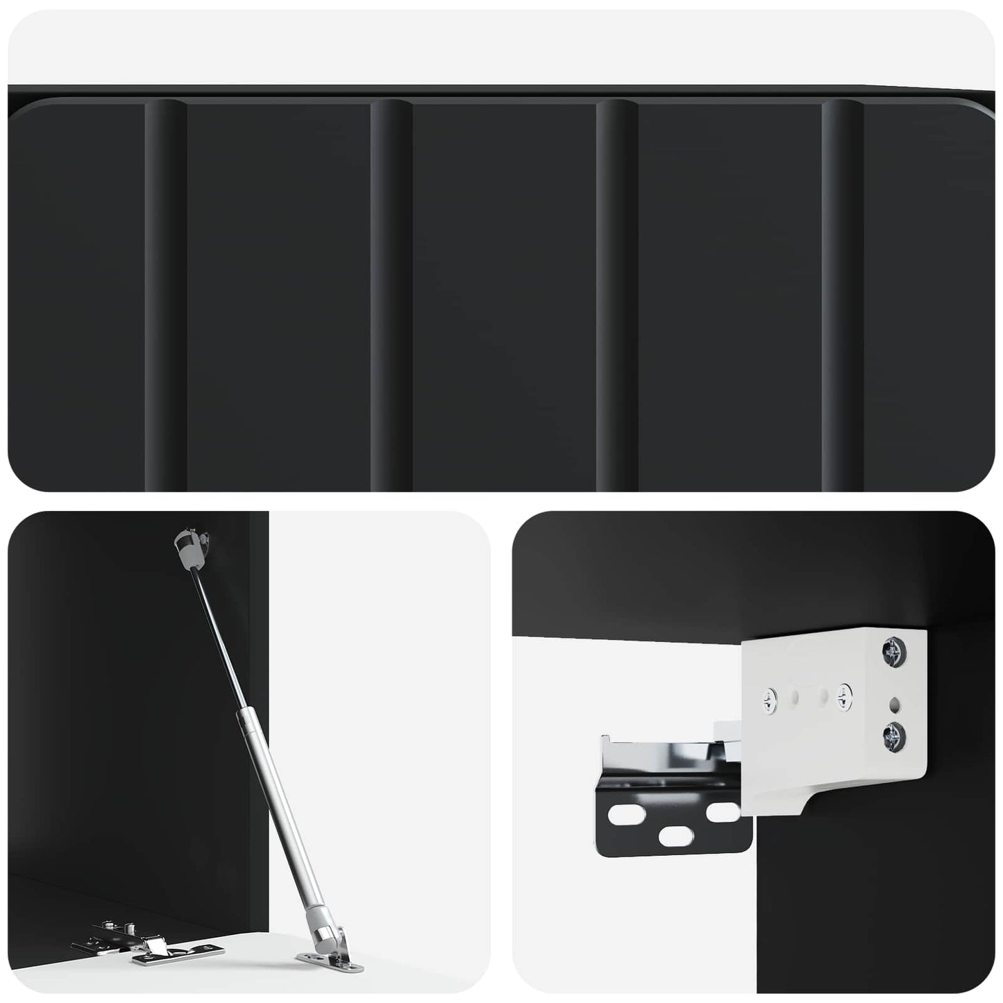 Mobile Porta TV da Muro Nero 59,5 x 41 x 30 cm | homemem39