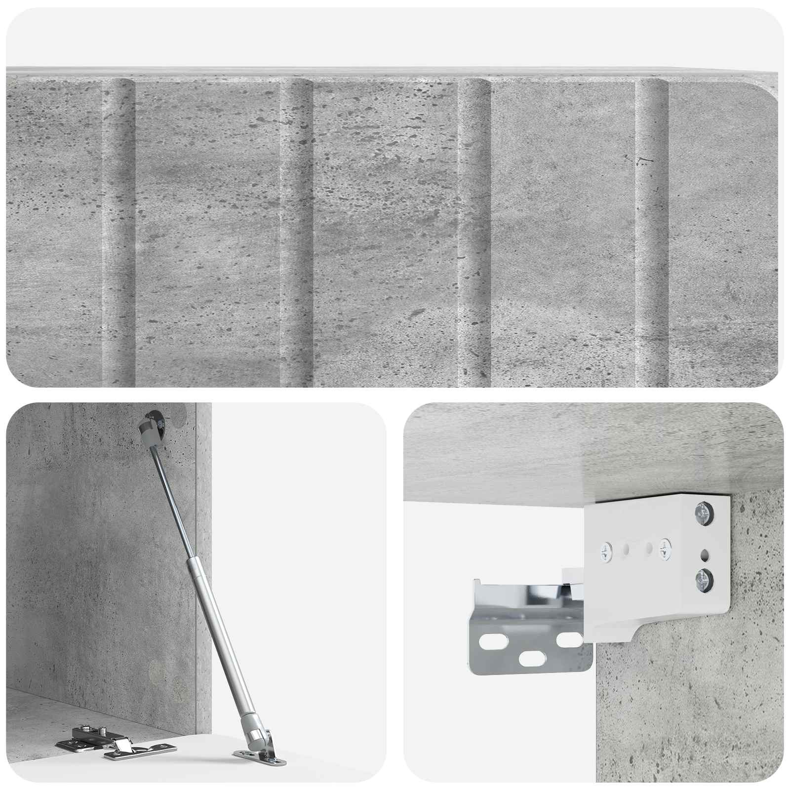 Mobile Porta TV da Muro Grigio Cemento 59,5 x 41 x 30 cm | homemem39