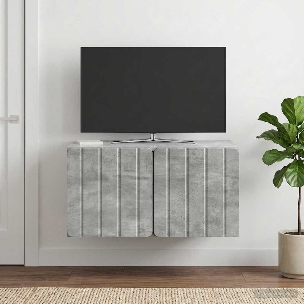 Mobile Porta TV da Muro 59,5 x 41 x 30 cm Grigio Cemento