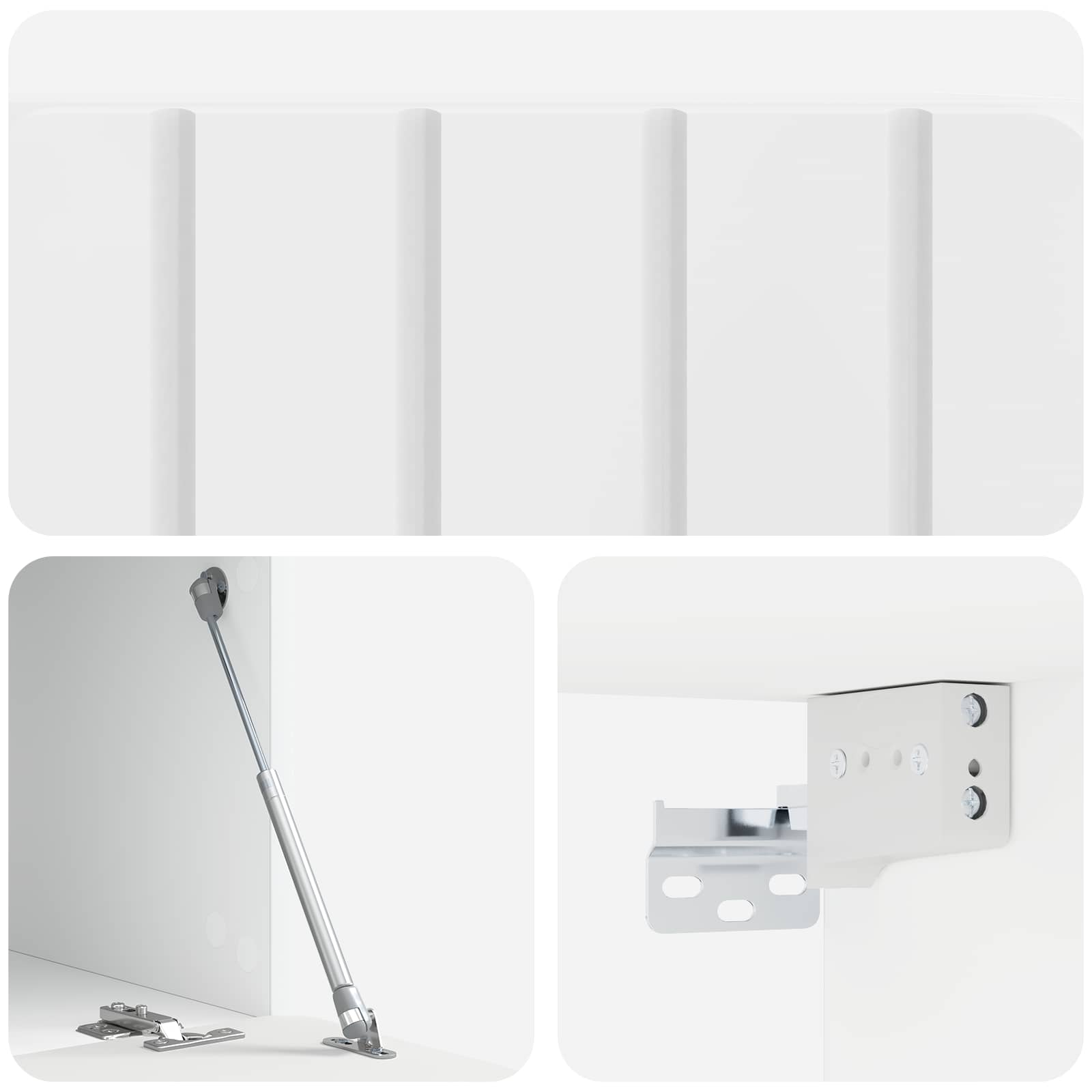 Mobile Porta TV da Muro Bianco Lucido 59,5 x 41 x 30 cm | homemem39