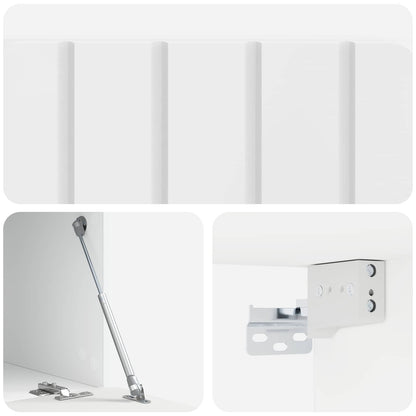 Mobile Porta TV da Muro Bianco Lucido 59,5 x 41 x 30 cm | homemem39