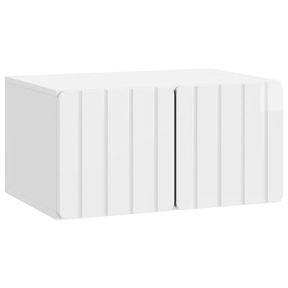 Mobile Porta TV da Muro 59,5 x 41 x 30 cm Bianco Lucido