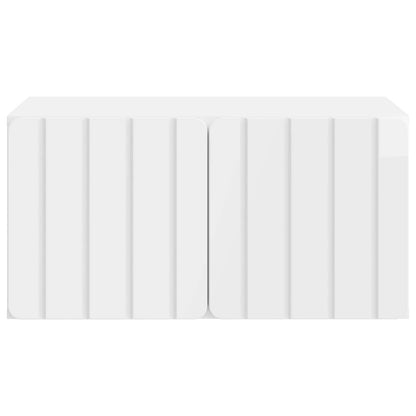 Mobile Porta TV da Muro Bianco Lucido 59,5 x 41 x 30 cm | homemem39