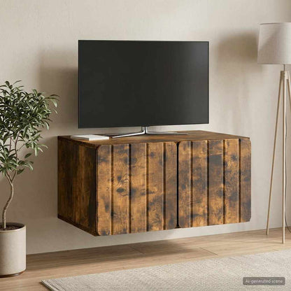 Mobile Porta TV da Muro Rovere Fumo 59,5 x 41 x 30 cm