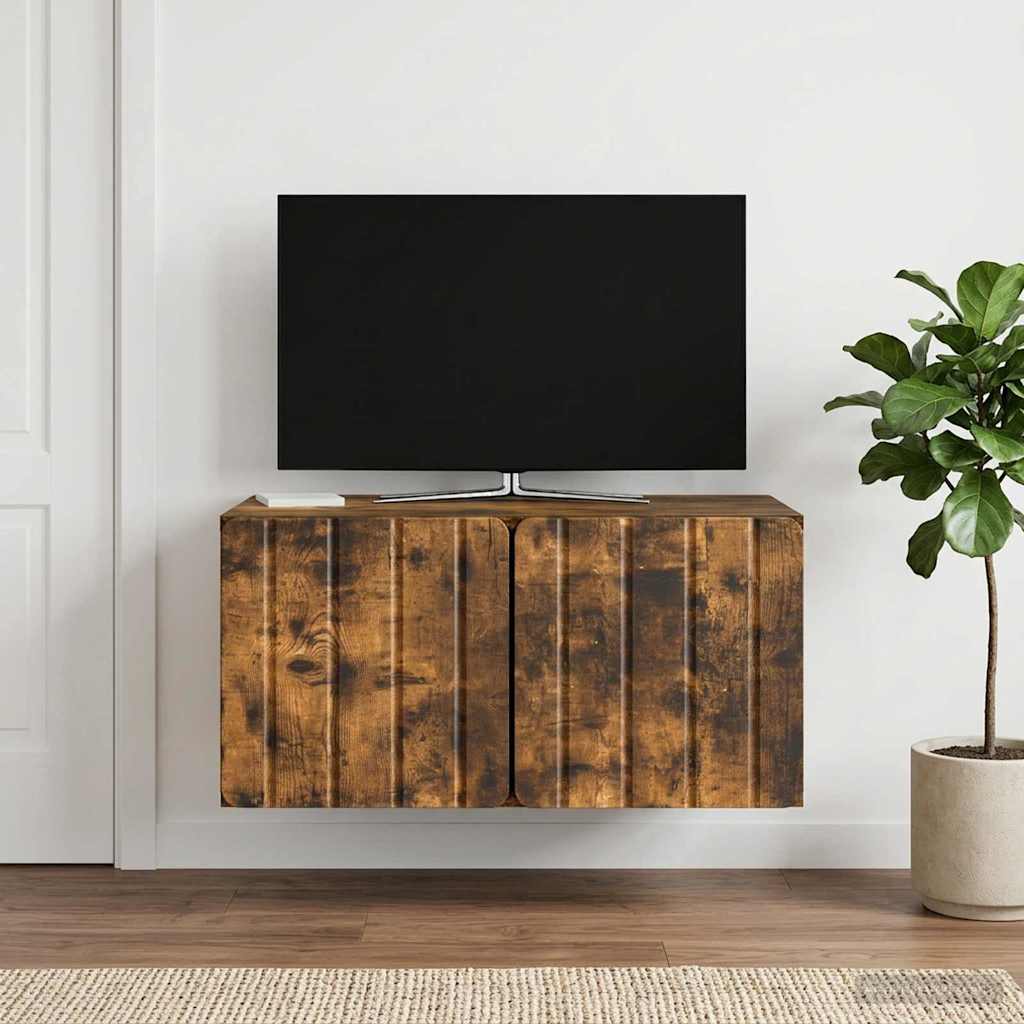 Mobile Porta TV da Muro Rovere Fumo 59,5 x 41 x 30 cm